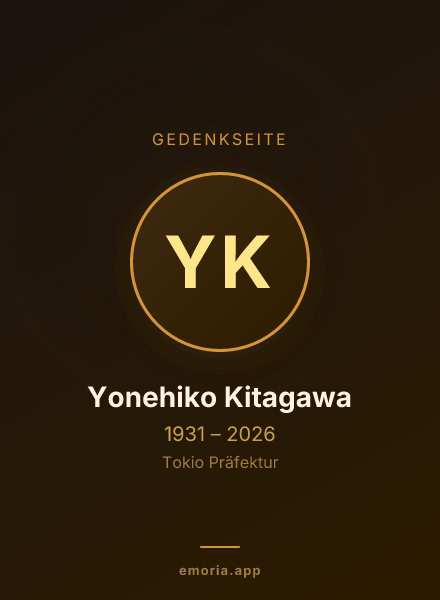 Gedenkportrait von Yonehiko Kitagawa