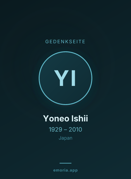 Gedenkportrait von Yoneo Ishii