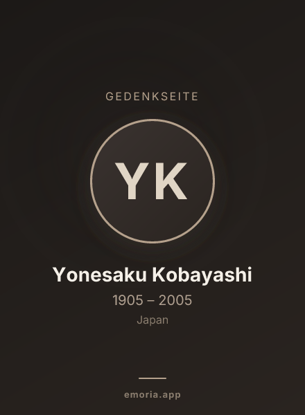 Gedenkportrait von Yonesaku Kobayashi