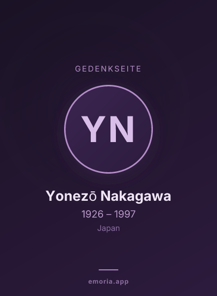 Gedenkportrait von Yonezō Nakagawa