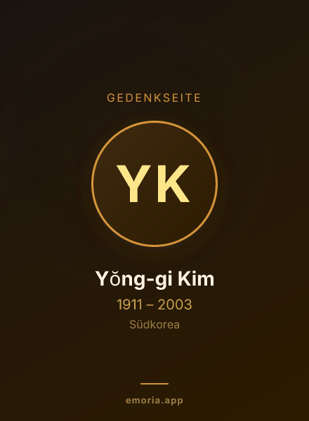 Gedenkportrait von Yŏng-gi Kim