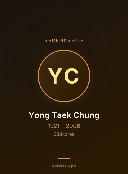 Gedenkportrait von Yong Taek Chung