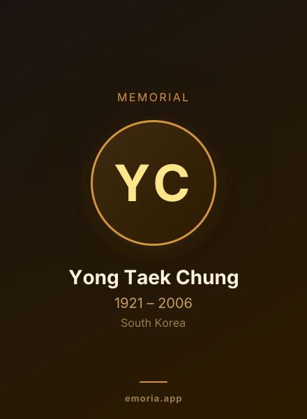 Memorial portrait of Yong Taek Chung