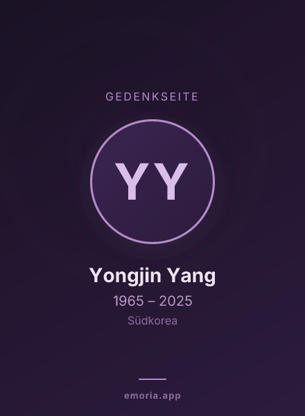 Gedenkportrait von Yongjin Yang