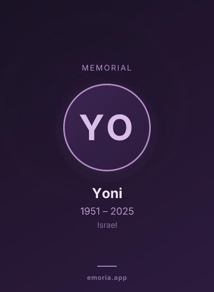 Memorial portrait of Yoni