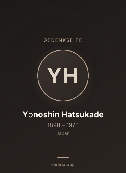 Gedenkportrait von Yōnoshin Hatsukade
