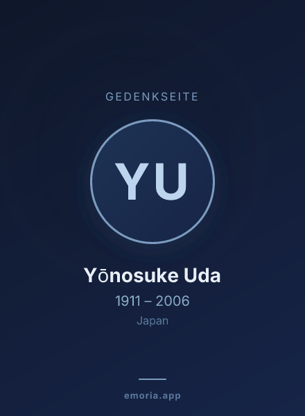Gedenkportrait von Yōnosuke Uda