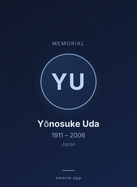 Memorial portrait of Yōnosuke Uda