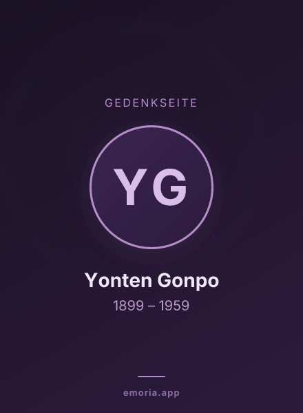 Gedenkportrait von Yonten Gonpo