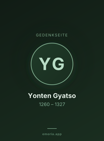 Gedenkportrait von Yonten Gyatso