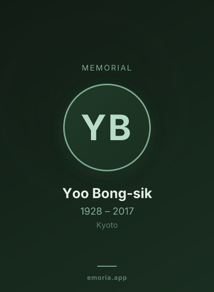 Memorial portrait of Yoo Bong-sik