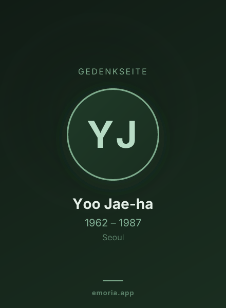 Gedenkportrait von Yoo Jae-ha