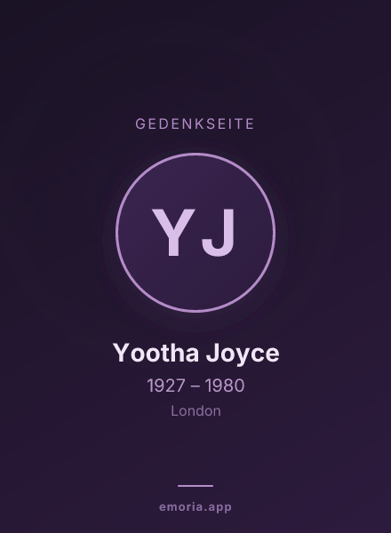 Gedenkportrait von Yootha Joyce