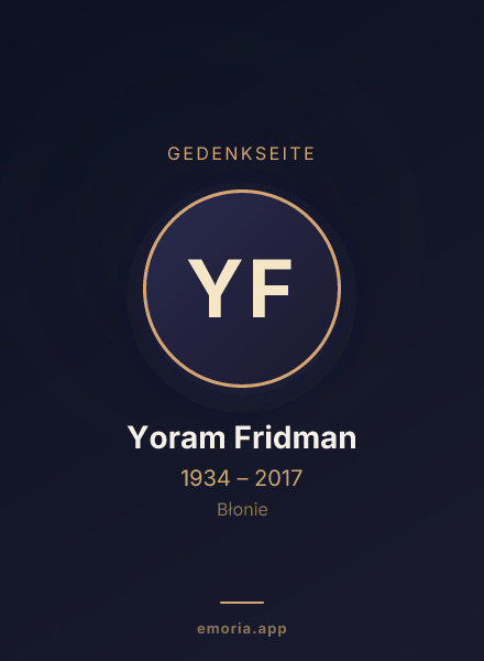 Gedenkportrait von Yoram Fridman