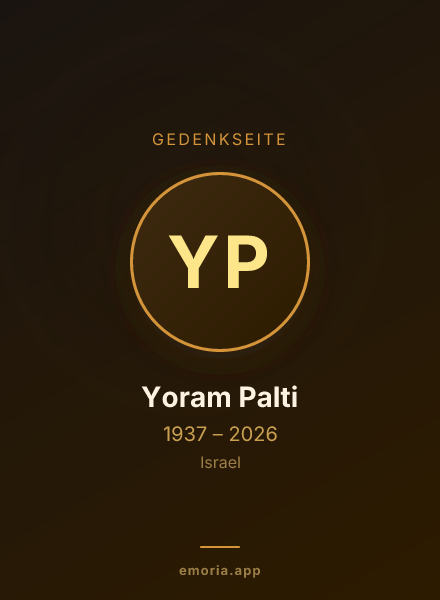 Gedenkportrait von Yoram Palti