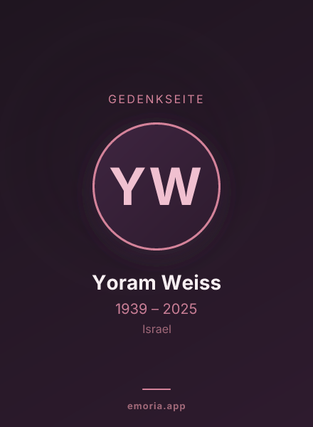 Gedenkportrait von Yoram Weiss