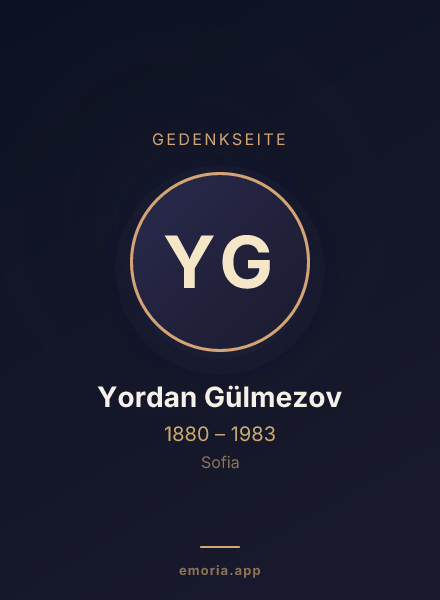 Gedenkportrait von Yordan Gülmezov