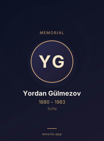 Memorial portrait of Yordan Gülmezov