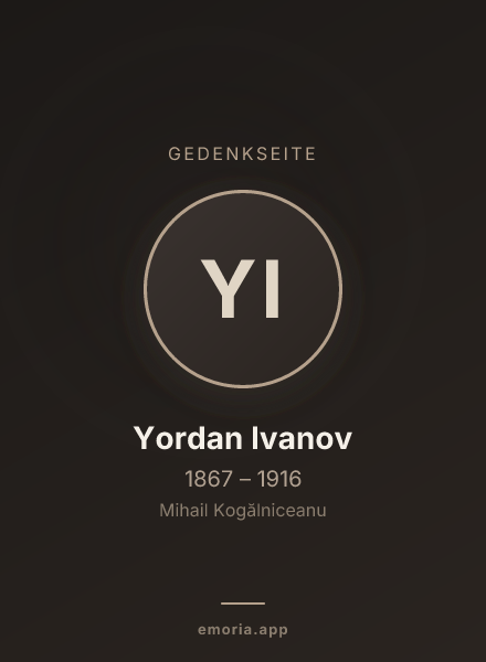 Gedenkportrait von Yordan Ivanov