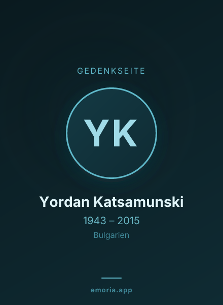Gedenkportrait von Yordan Katsamunski