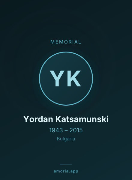 Memorial portrait of Yordan Katsamunski