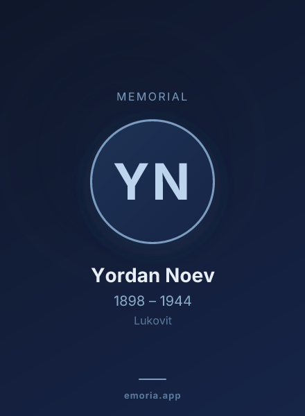 Memorial portrait of Yordan Noev