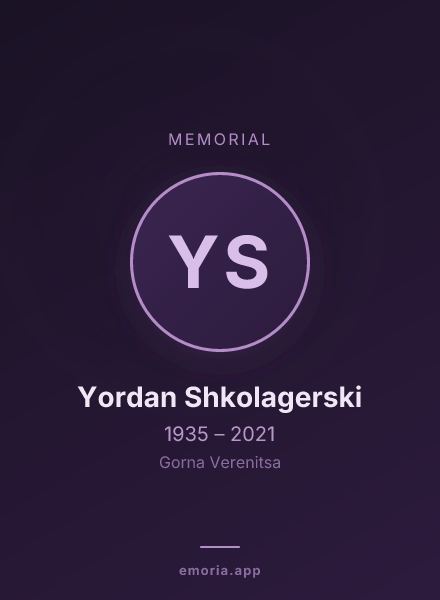 Memorial portrait of Yordan Shkolagerski