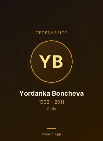 Gedenkportrait von Yordanka Boncheva