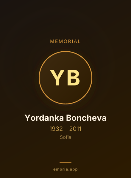 Memorial portrait of Yordanka Boncheva