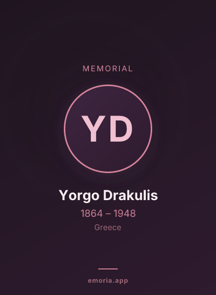Memorial portrait of Yorgo Drakulis