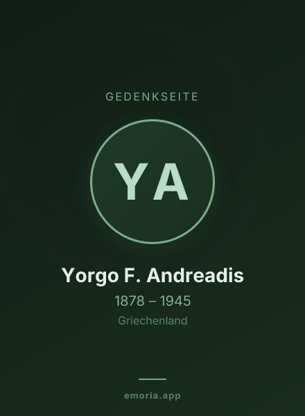 Gedenkportrait von Yorgo F. Andreadis