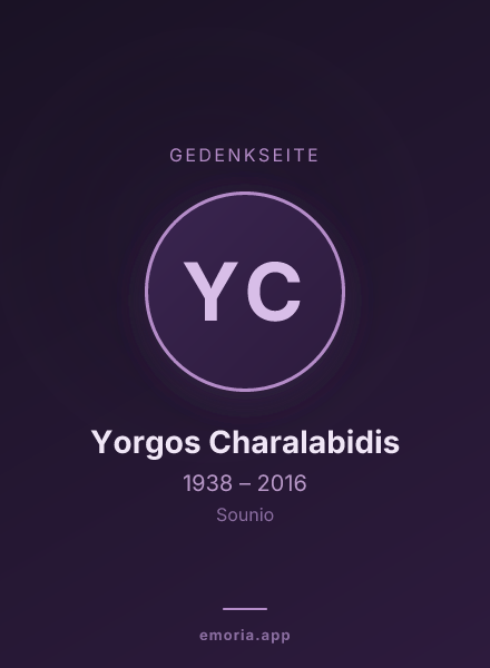 Gedenkportrait von Yorgos Charalabidis