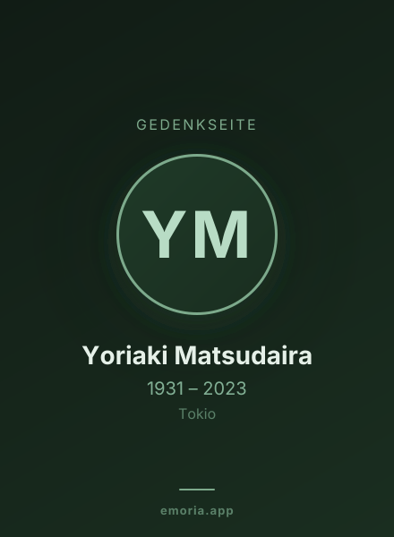 Gedenkportrait von Yoriaki Matsudaira