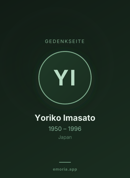 Gedenkportrait von Yoriko Imasato