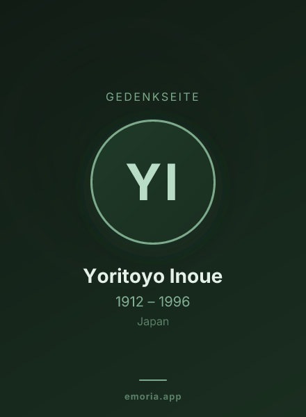 Gedenkportrait von Yoritoyo Inoue