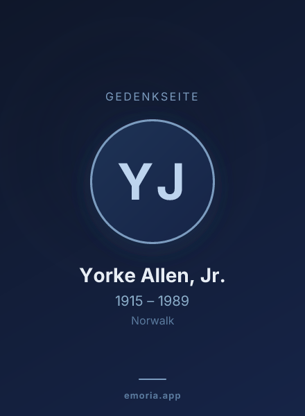 Gedenkportrait von Yorke Allen, Jr.