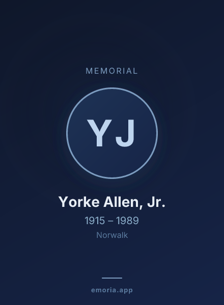 Memorial portrait of Yorke Allen, Jr.