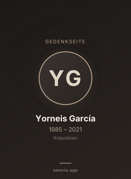 Gedenkportrait von Yorneis García