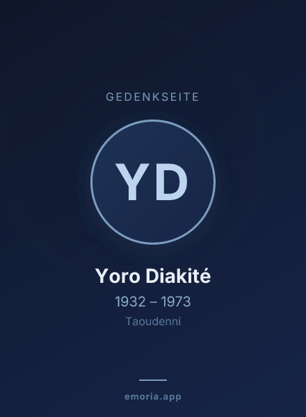 Gedenkportrait von Yoro Diakité