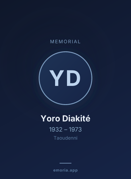 Memorial portrait of Yoro Diakité