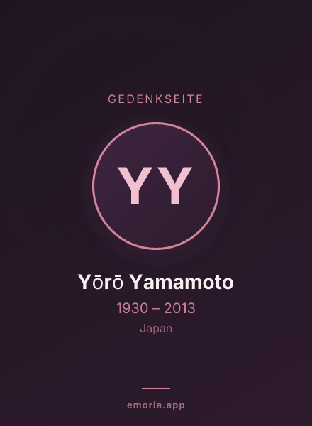 Gedenkportrait von Yōrō Yamamoto