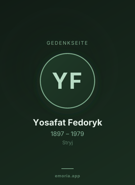 Gedenkportrait von Yosafat Fedoryk