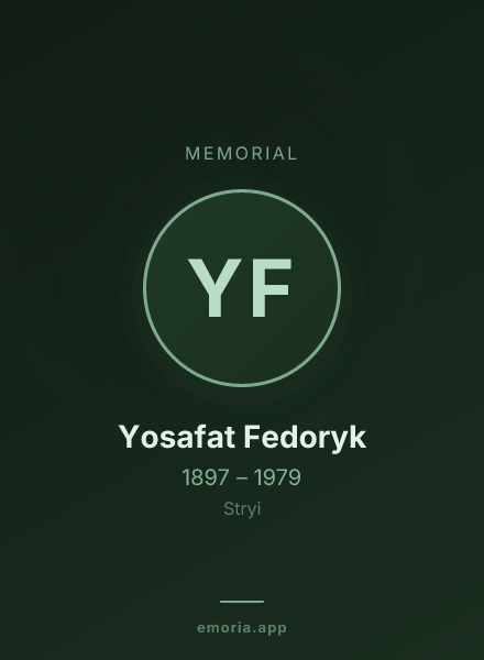 Memorial portrait of Yosafat Fedoryk