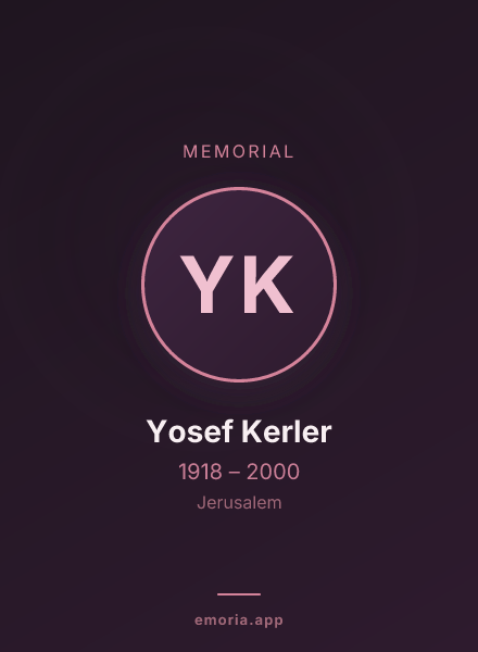 Memorial portrait of Yosef Kerler