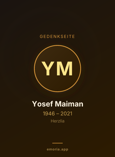 Gedenkportrait von Yosef Maiman
