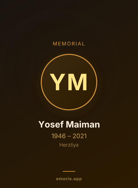Memorial portrait of Yosef Maiman