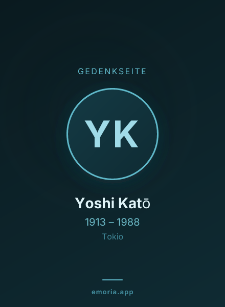 Gedenkportrait von Yoshi Katō