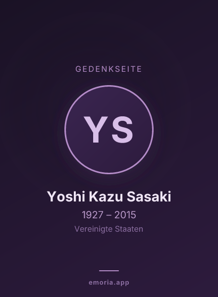 Gedenkportrait von Yoshi Kazu Sasaki
