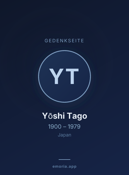 Gedenkportrait von Yōshi Tago