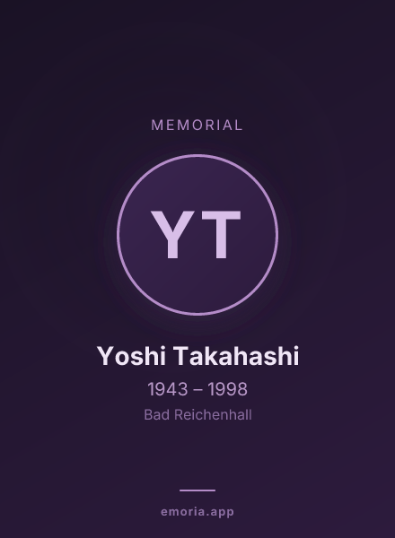 Memorial portrait of Yoshi Takahashi